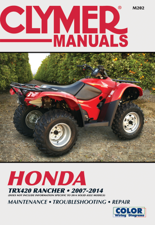 Clymer Repair Manual Honda Rancher