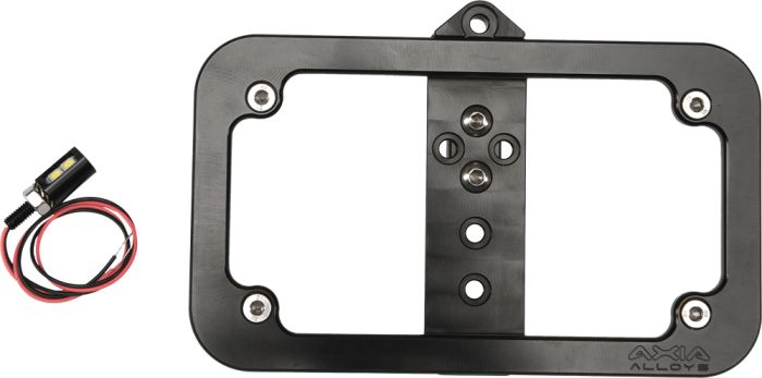 Axia Lighted License Plate Frame Bolt-on  Black