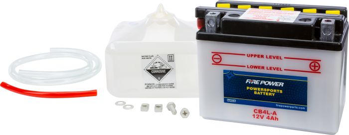 Fire Power Battery W/acid Cb4l-a 12v Heavy Duty  Acid Concrete