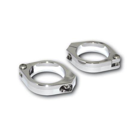 Highsider Cnc Fork Clamps 42-43mm Pair Chrome  Acid Concrete