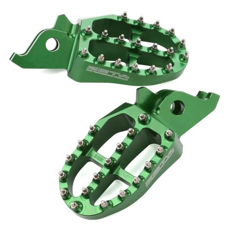 Zeta Footpegs Aluminum Green  Green