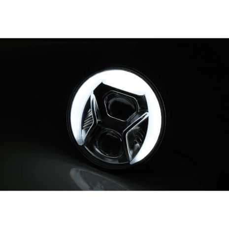 Highsider Headlight Type 8 Adaptive Led 7" Chrome