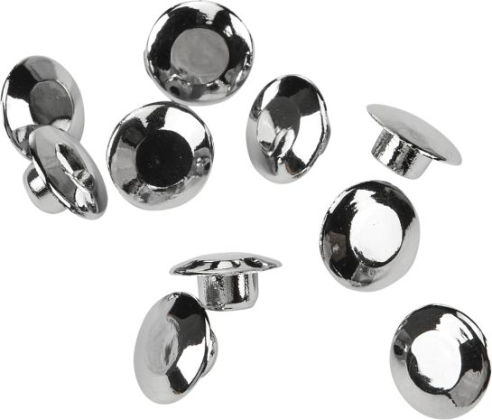 Harddrive Handlebar Clamp Plug Caps Chrome 10/pk  Acid Concrete