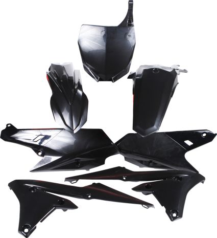 Polisport Plastic Body Kit Black  Black