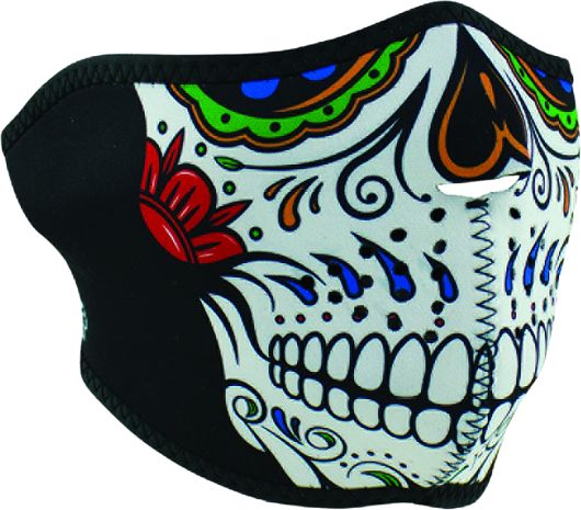 Zan Neoprene Half Mask Muerte Skull  Acid Concrete