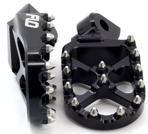 Flo Motorsports Pro Series Foot Pegs Black Cobra  Black