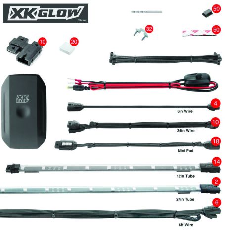 Xk Glow Xkchrome App Controlled Standard Led Light Kit  Chrome