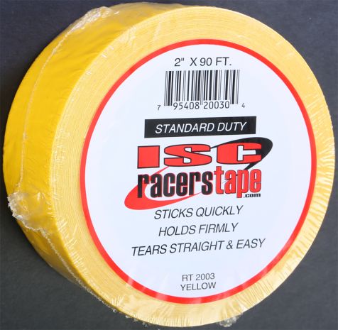 Isc Racers Tape 2"x90' (yellow)  Yellow