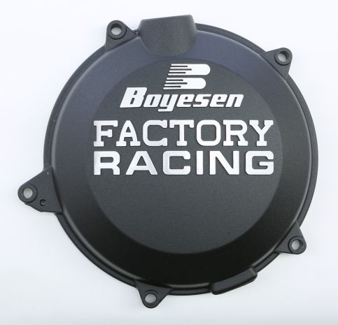 Boyesen Factory Racing Clutch Cover Black  Black