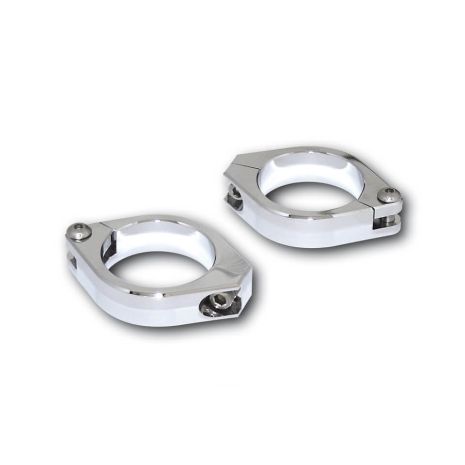 Highsider Cnc Fork Clamps 38-41mm Pair Chrome  Acid Concrete