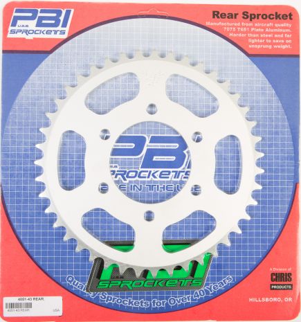 Pbi Rear Sprocket Aluminum 43t-520 Kawasaki