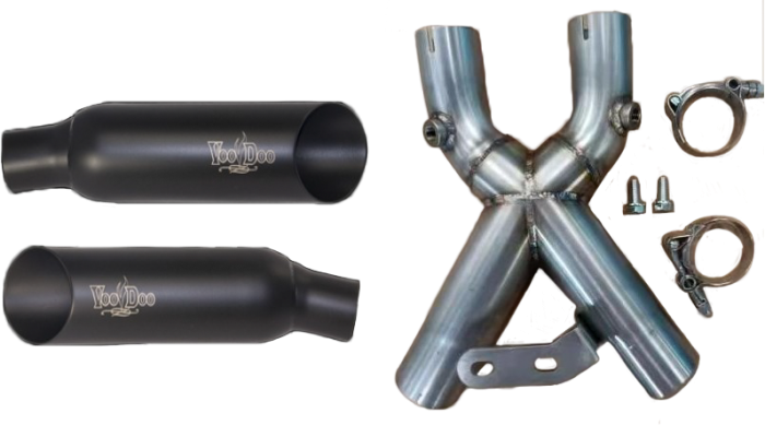 Voodoo Shorty Dual Muffler Black Busa  Black