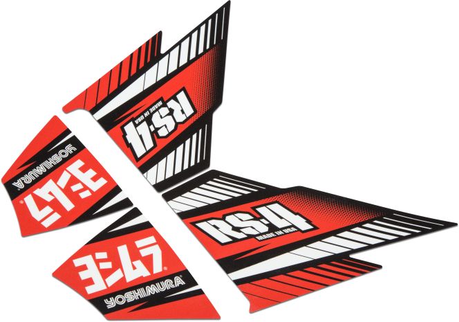 Yoshimura Rs-4 Muffler Decal Set 4/pcs  Acid Concrete