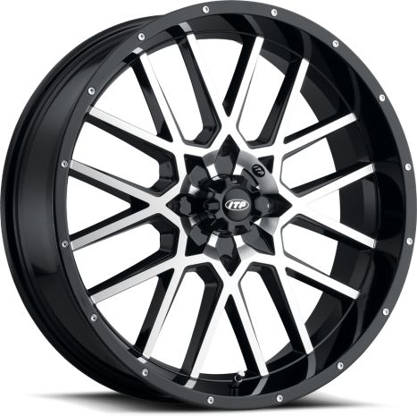 Itp Hurricane Black/machined 20x6.5 4/137 4 + 2.5 (+10mm)  Acid Concrete