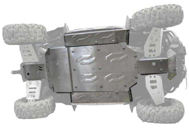 Rival Powersports Usa Central Skid Plate Alloy  Acid Concrete