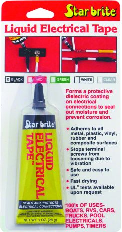 Star Brite Liquid Electrical Tape Black 1 Oz  Black