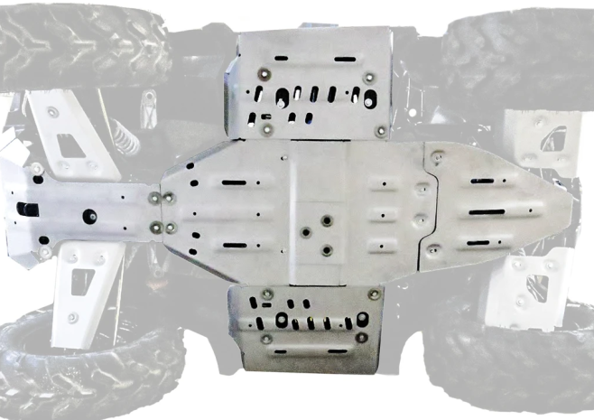 Rival Powersports Usa Central Skid Plate Alloy  Acid Concrete