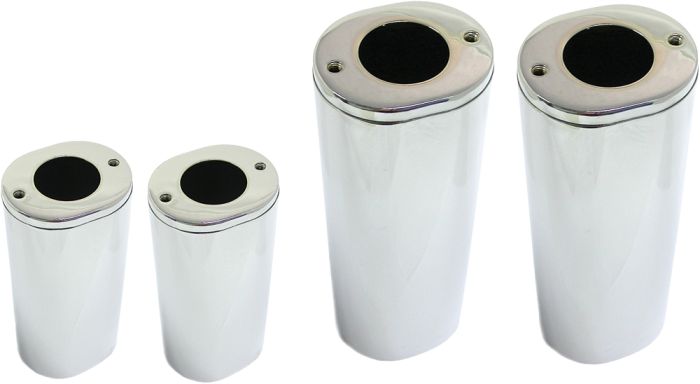 Harddrive Upper Fork Tube Covers Chrome Touring 84-13 Flst 86-14  Alpine White