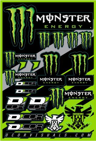 D-cor Monster Energy Decal Sheet  Acid Concrete