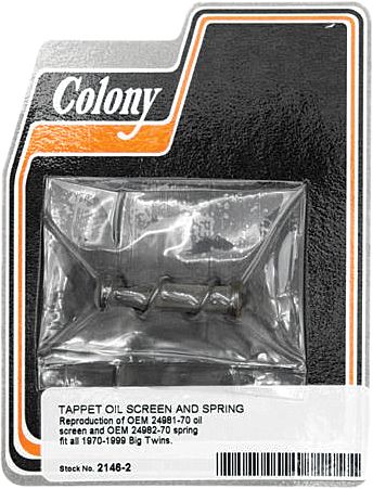 Colony Machine Tappet Oil Screen/spring Big Dog Twin 70-99  Acid Concrete