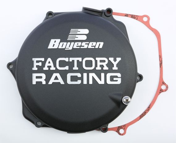 Boyesen Factory Racing Clutch Cover Black  Black