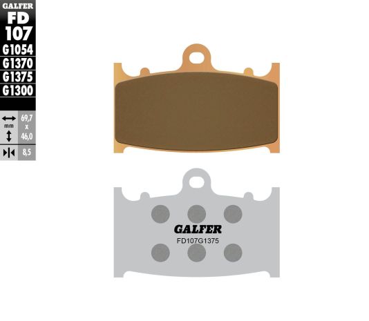 Galfer Brake Pads Sintered Ceramic Fd107g1375  Acid Concrete