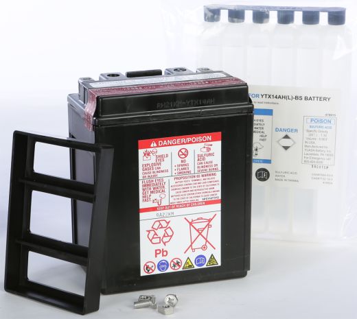 Yuasa Battery Ytx14ah-bs Maintenance Free  Acid Concrete