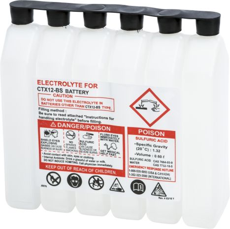 Fire Power Sealed Battery Electrolyte Pack 600cc  Alpine White