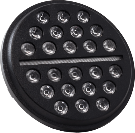 Letric Lighting Co 7" Led Buckshot Mini-multi Black W/ Mnt Adapter  Black