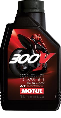 Motul 300v 4t Competition Synthetic Oil 15w50 Liter  Alpine White