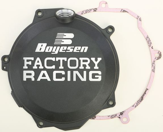 Boyesen Factory Racing Clutch Cover Black  Black