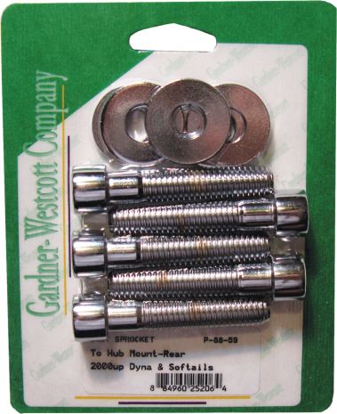 Gardnerwestcott Pulley Bolts Polished Fxd/flst00-06/ Flh/flt04-06  Alpine White