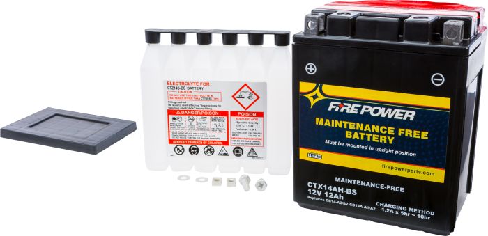 Fire Power Battery Ctx14ah-bs Maintenance Free  Acid Concrete