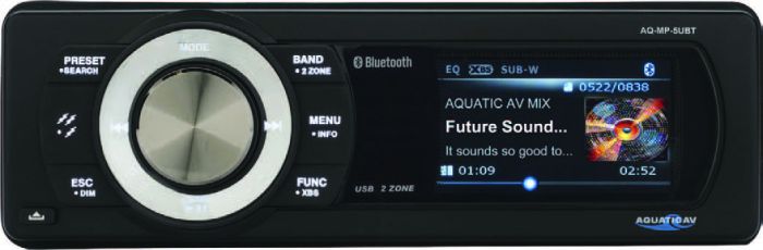 Aquatic Av Bluetooth Usb/mp3 Media Player Universal Hardwire  Acid Concrete