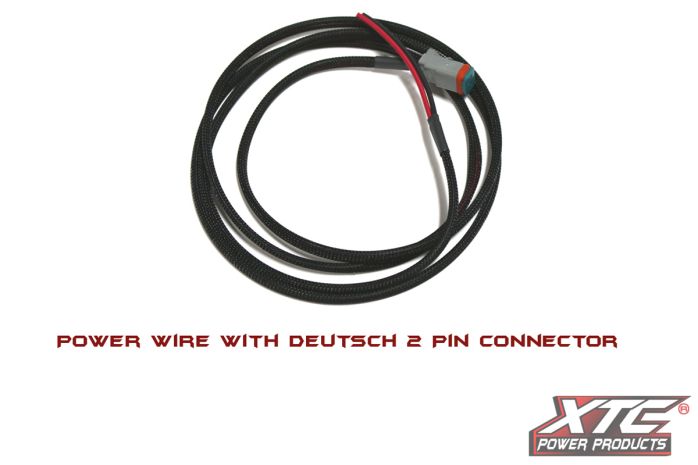 Xtc Power Products 6' 14 Ga. Power Wire To 2 Pin Deutsch Connector  Acid Concrete