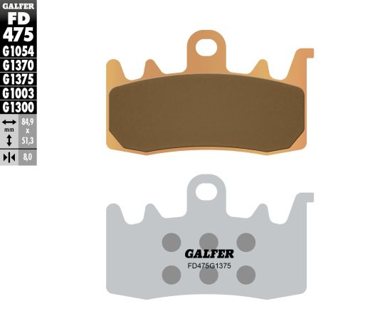 Galfer Brake Pads Sintered Ceramic Fd475g1375  Acid Concrete