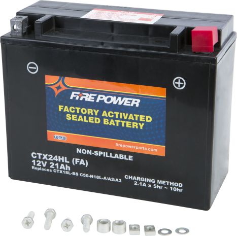 Fire Power Battery Ctx24hl/c50-n18l-a Sealed Factory Activated  Acid Concrete