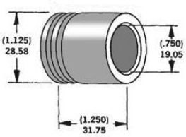 Harddrive Axle Spacer Zinc 41595-86 3/4"x1.25"  Alpine White