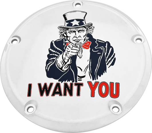 Custom Engraving 7   Tc Derby Cover Uncle Sam Chrome  Acid Concrete