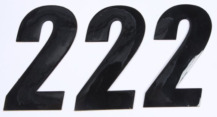 D-cor Number 2 Black 4" 3/pk 4 in. Black