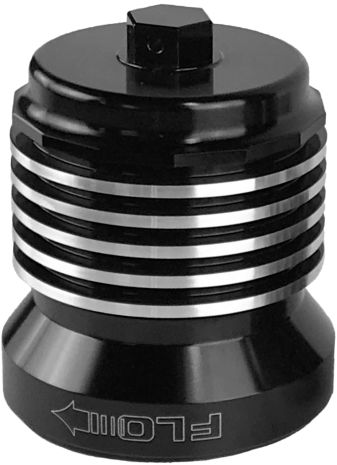 Pcracing Flo Reusuable Oil Filter Black/polished Fins  Black