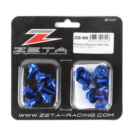 Zeta Aluminum Bolt Kit Blue  Blue