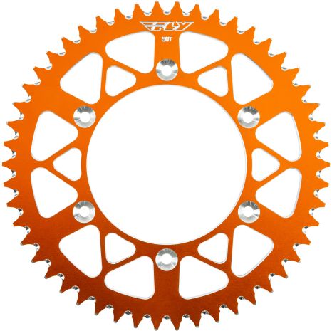 Fly Racing Rear Sprocket Aluminum 50t-520 Org Husq/ktm  Orange