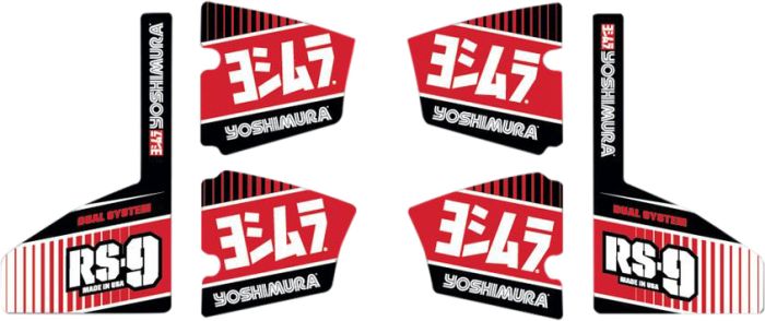 Yoshimura Rs-9 Muffler Decal Set 6/pcs  Acid Concrete