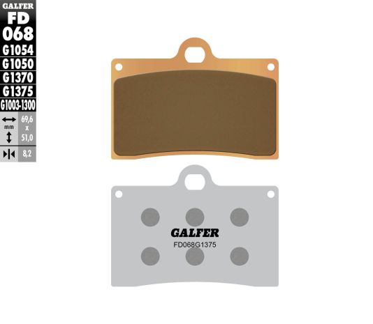 Galfer Brake Pads Sintered Ceramic Fd068g1375