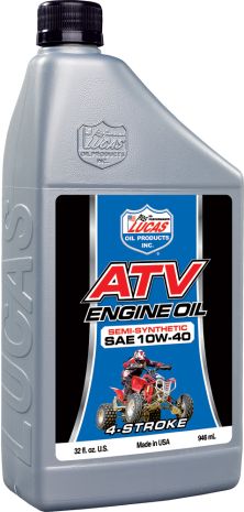 Lucas Semi-synthetic Atv Engine Oil 10w-40 Qt  Alpine White