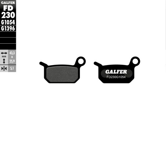 Galfer Brake Pads Semi Metallic Fd230g1054  Acid Concrete