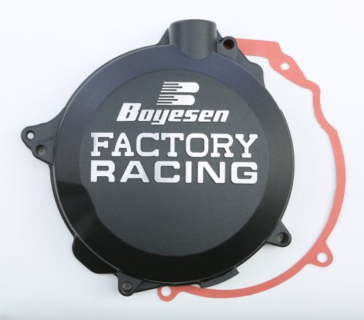 Boyesen Factory Racing Clutch Cover Black  Black