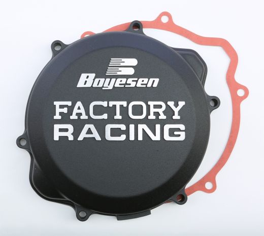 Boyesen Factory Racing Clutch Cover Black  Black