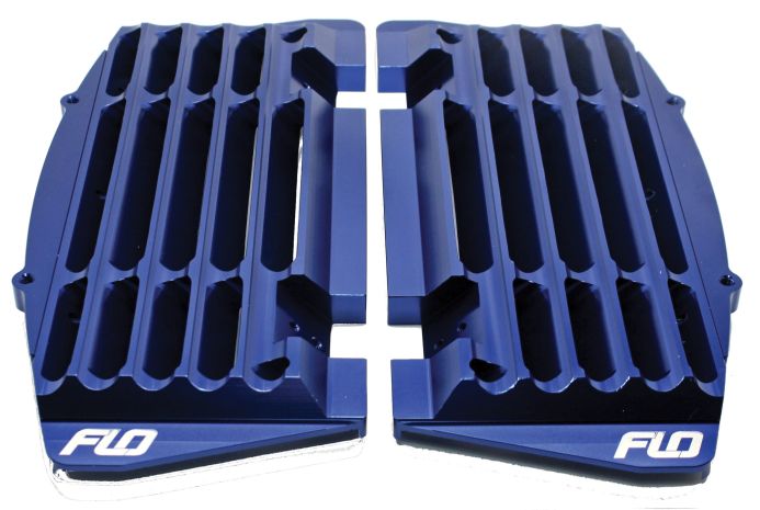 Flo Motorsports High Flow Radiator Braces Blue